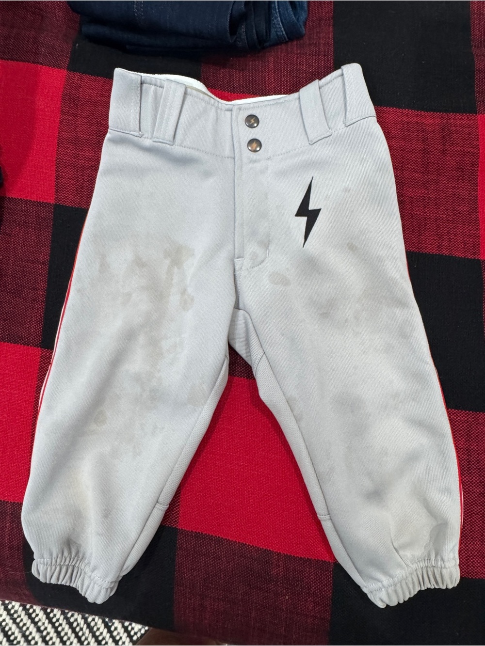 Bruce bolt Kids Baseball Pants with Black Lightning Accent